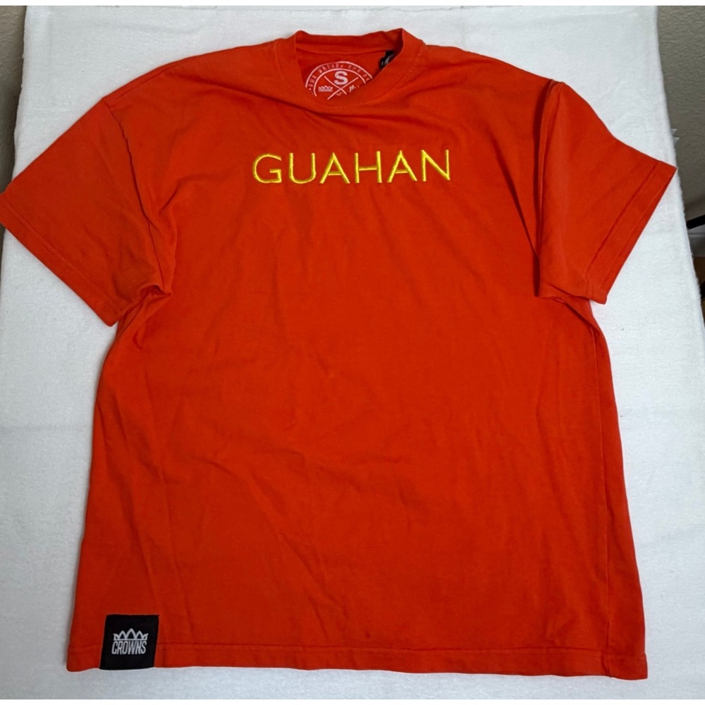 Crowns Guahan Guam Orange Graphic T Shirt Mens Island Souvenir Collector Tee